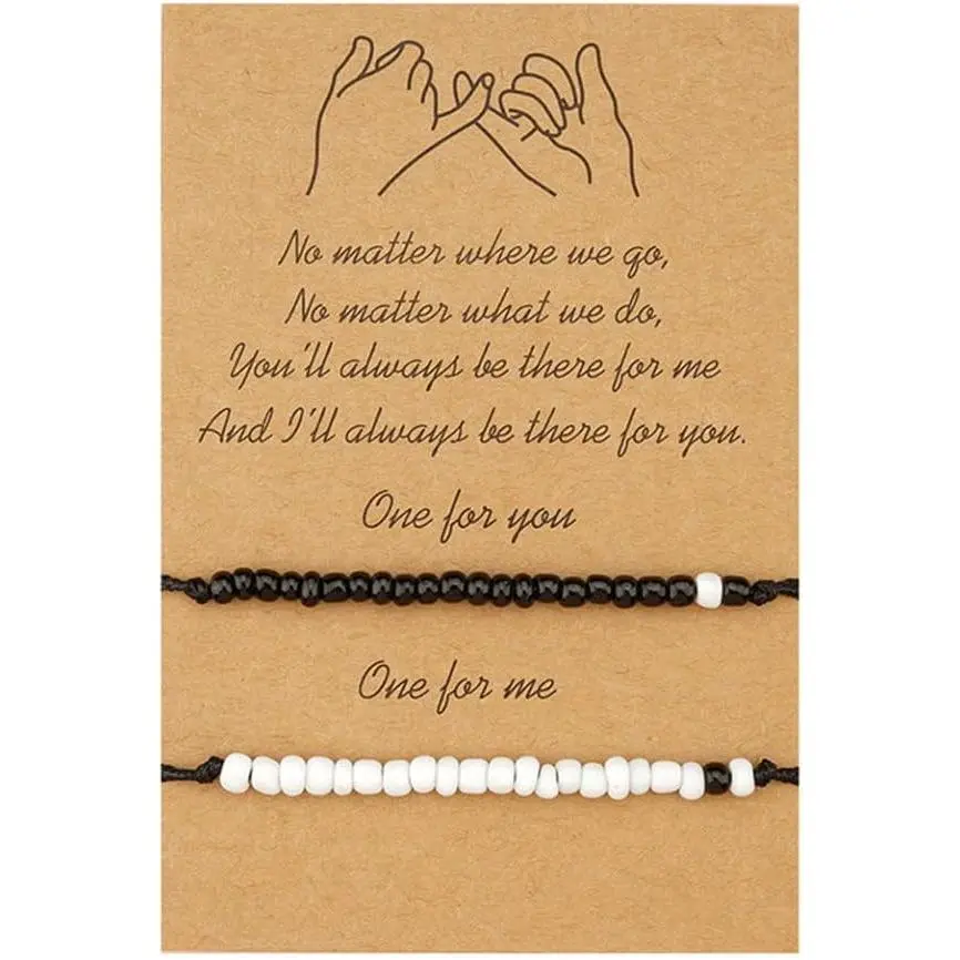 Matching Bracelets Pinky Promise Bracelets for couples  friends long distance friendship bracelets for women men