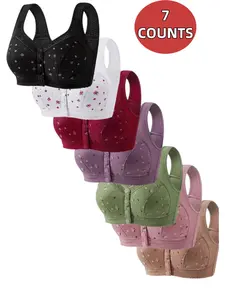 Women's Floral Print Push Up Bra, Soft Comfortable Breathable Bra, Women's Lingerie for All Seasons