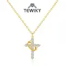 Tewiky Easter Gifts Upgraded Crown Cross Necklace for Women, Crown Cross Pendant Necklace, Non Tarnish Faith Jewelry for Women, Christian Religious Gifts for Her Back To School