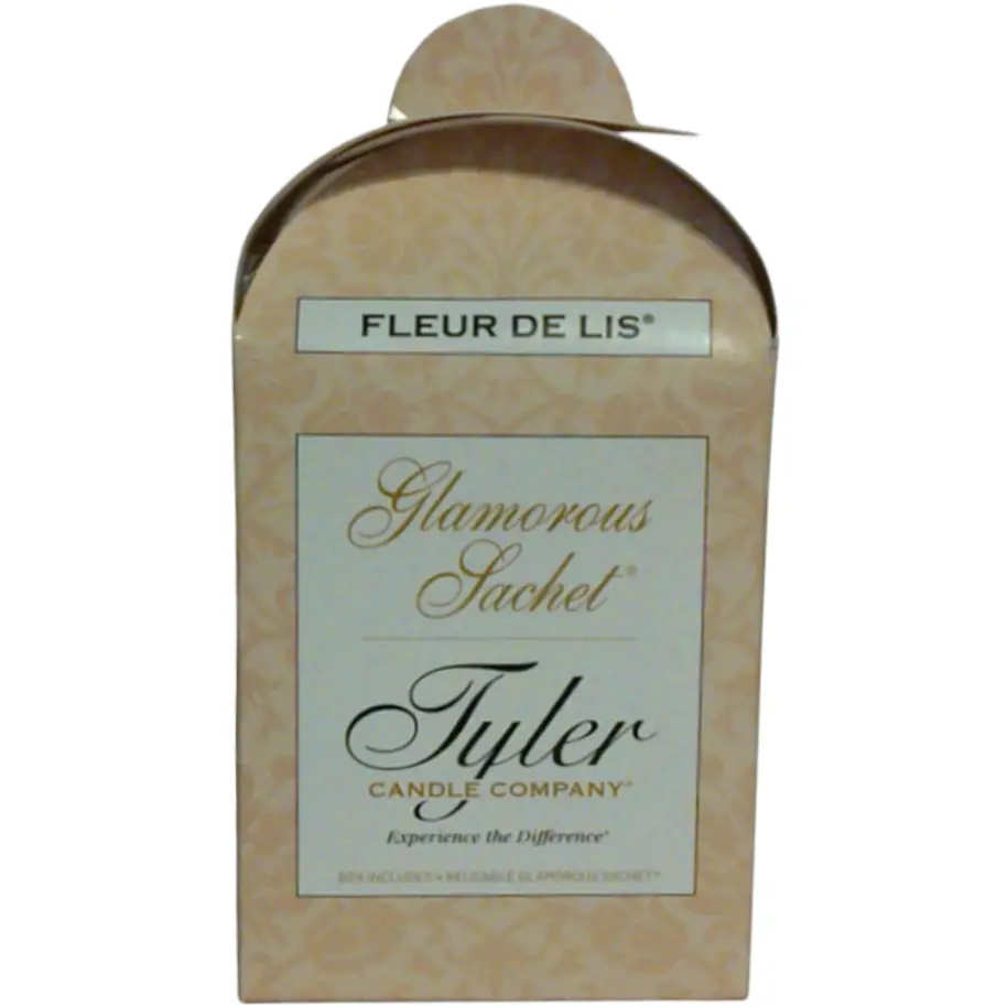 Tyler Candle Company Glamorous Fragrance Sachet Set - Exotic Tropical Fruity Scent Aroma Blend, Reusable Home Laundry Freshener Accessory with Fleur De Lis & Fragrance Oil (Compatible with Vacuum Cleaners)
