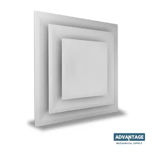 Ceiling Lay-In Modular Diffuser 24X24 with 2 Plates and Insulation - DP2
