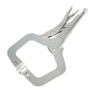 findmall 6 inch/ 11 inch Locking C Clamps with Swivel Pads Heavy Duty C-Type Locking Plier Table and Tool Vise Grip for Shop Home Farm and Automotive DIY Woodworking Welding Cabinetry Pocket Hole Joinery