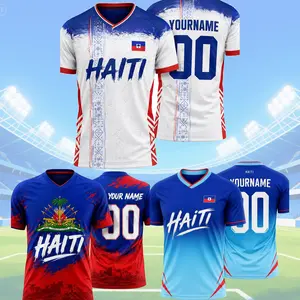 [Custom Name & Number] Personalized Haiti Jersey 2026 - Custom Maillot Haiti Jersey Shirts, Haitian Pride T Shirts Football Team Fans