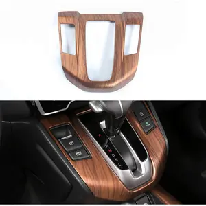 for Honda CRV Gear Shift Box Panel Peach Wood Grain Interior Trim Cover Moulding for CR- V 2022 2021 2020 2019 2018 2017 EX EX-L (Not for Hybrid)