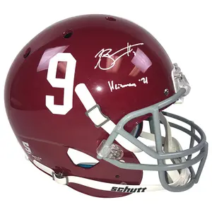 Bryce Young Signed Bama Crimson Tide Schutt F/S Rep Helmet w/Heisman 21 Insc-BAS