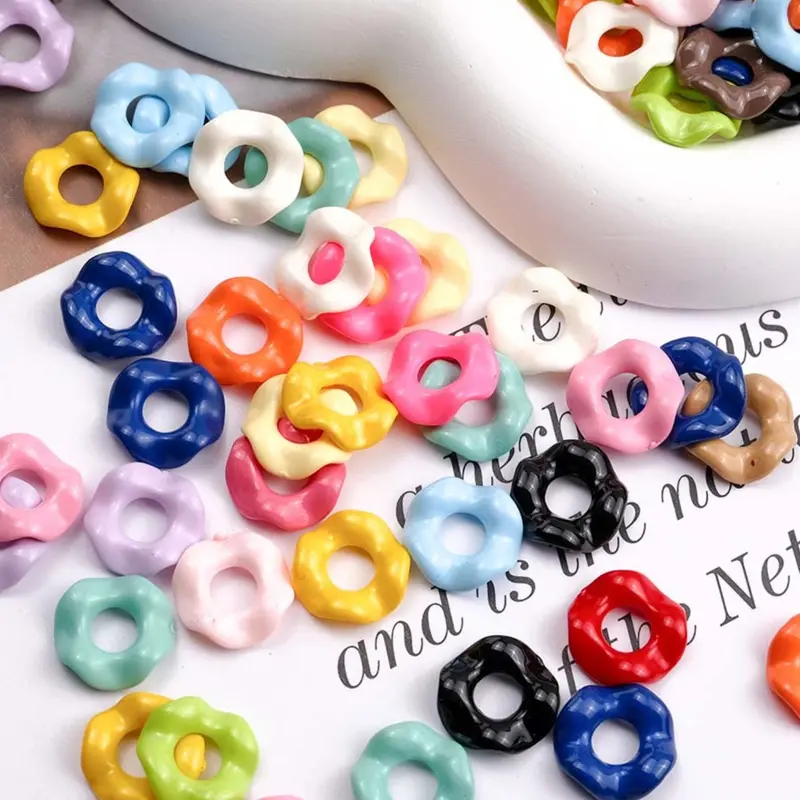 50 Pcs Wave Acrylic Spacers for Pen Making, Perfect for DIY Projects, Handicraft & Handmade Pens, Durable Lightweight Design, All Seasons Use, Bead Assortment, Handcraft