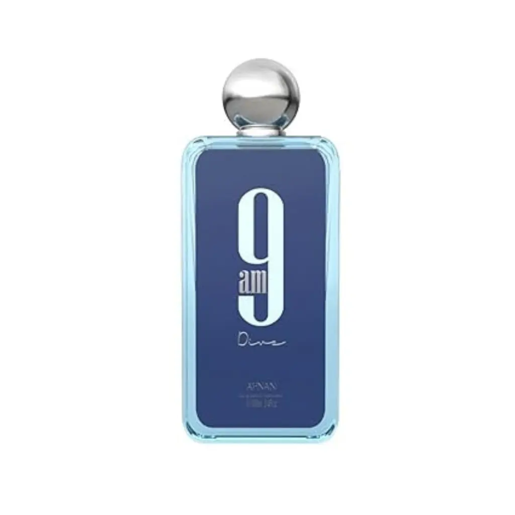 Afnan 9am Dive EDP 100ml - Unisex Fragrance with Lemon Pink Pepper Mint & Apple Notes for Refreshing Vitality