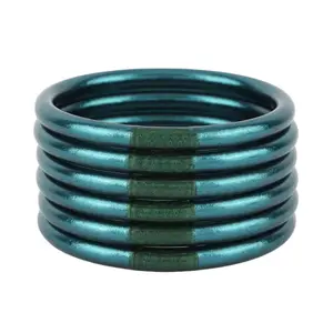 BudhaGirl | Plume All Weather Bangles - Serenity Prayer