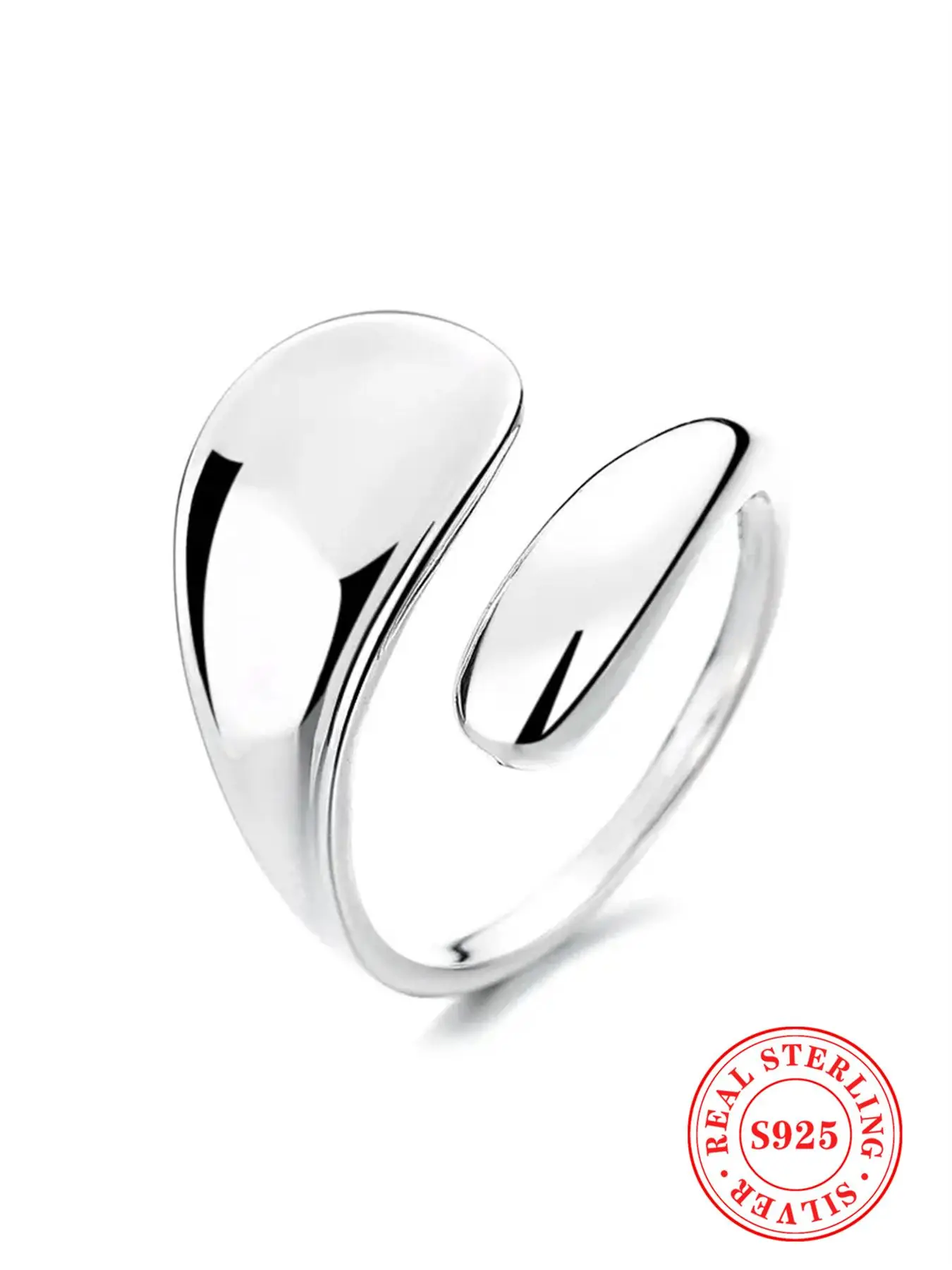 S925 Sterling Silver Simple Design Fashion Ring with Box, Party Jewelry for Women, Fashion Jewelry for Party, Daily Clothing Decor, Trendy All-match &