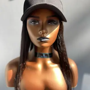 Baseball Cap Wig - 100% Human Hair Extensions for Natural Look Quick Hairstyle Ideal for Busy Days