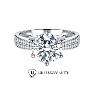【#X38】(Queen) Promise Rings for her 925 Sterling Silver for Women 1-2ct D Color VVS1 Clarity Synthetic Moissanite Size 4.5-10