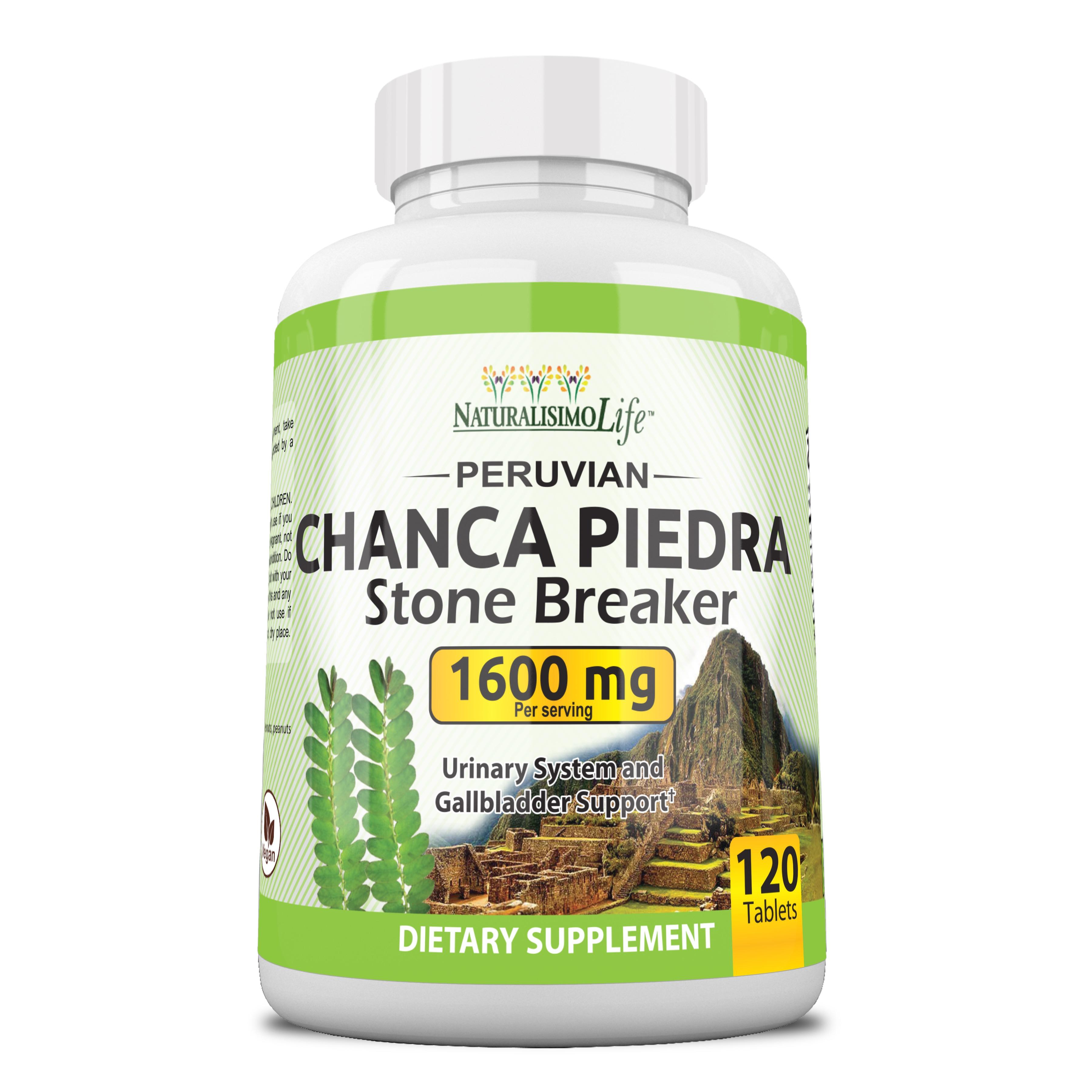 Chanca Piedra 1600 mg - 120 Tablets - Support Urinary Tract Health - Peruvian Chanca Piedra