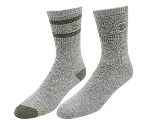 Timberland Marled Striped 2 Pairs Boot  Mens Socks