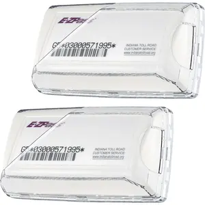 2 count EZ Pass Holder with  Suction Cups for Windshield,Secure Your Toll Pass with Our EZ Pass Holder for Windshield,Only Fits EZ Pass Mini/Ipass,Clear,2 Pack