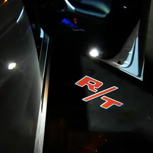 Non Fading LED Car Door Lights Compatible for Dodge Challenger Charger SRT RT  Car Accessories HD Welcome lamp Projector Ghost Shadow Puddle Courtesy Step Lights 2PCS
