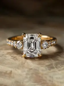 1 PC Glamorous Cubic Zirconia Ring Elegant Engagement Ring For Women For Wedding Engagement Anniversary Party Jewelry Valentine's Day Gift, Jewelry Gifts