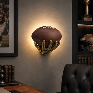 1 Count Cyberpunk Robot Hand Basketball Holder, Robotic hand grips basketball firmly, Wall mounted saves floor space, Adds cyberpunk vibe to any room