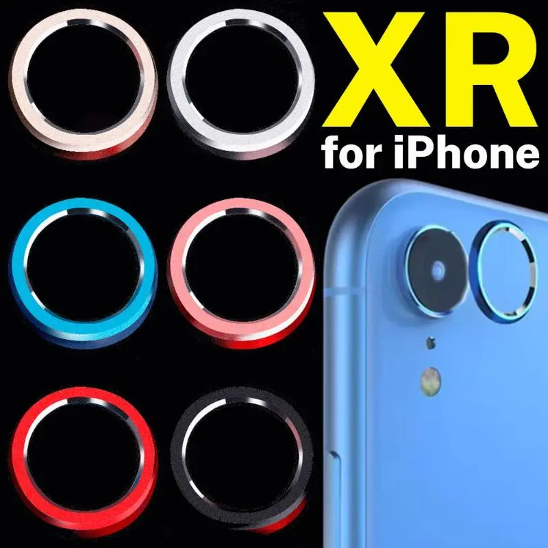 Metal Camera Lens Protector Ring for iPhone XR Back Lens Glass Alloy Protective Camera Cover Film for iPhone XR Phone Protection