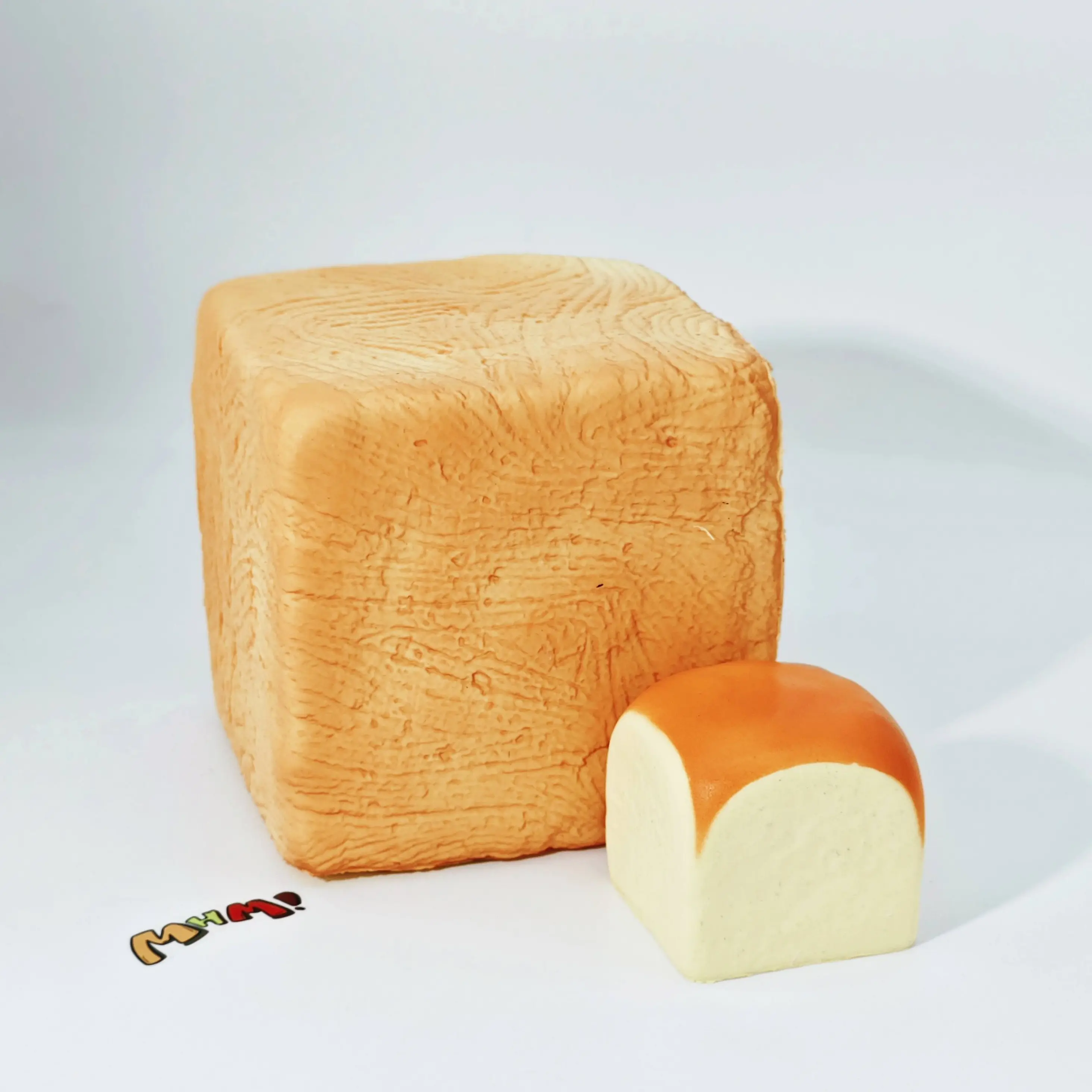 MHM Super Raw Toast Slow Rising Squishy Toy, Soft Bread Foam Sensory Fidget Toy, Cute Food-Themed Gift