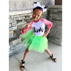 Neon Green Tutu Skirt for Girls – 3-Layer Tulle Ballet, Dance, and Dress-Up Costume Skirt
