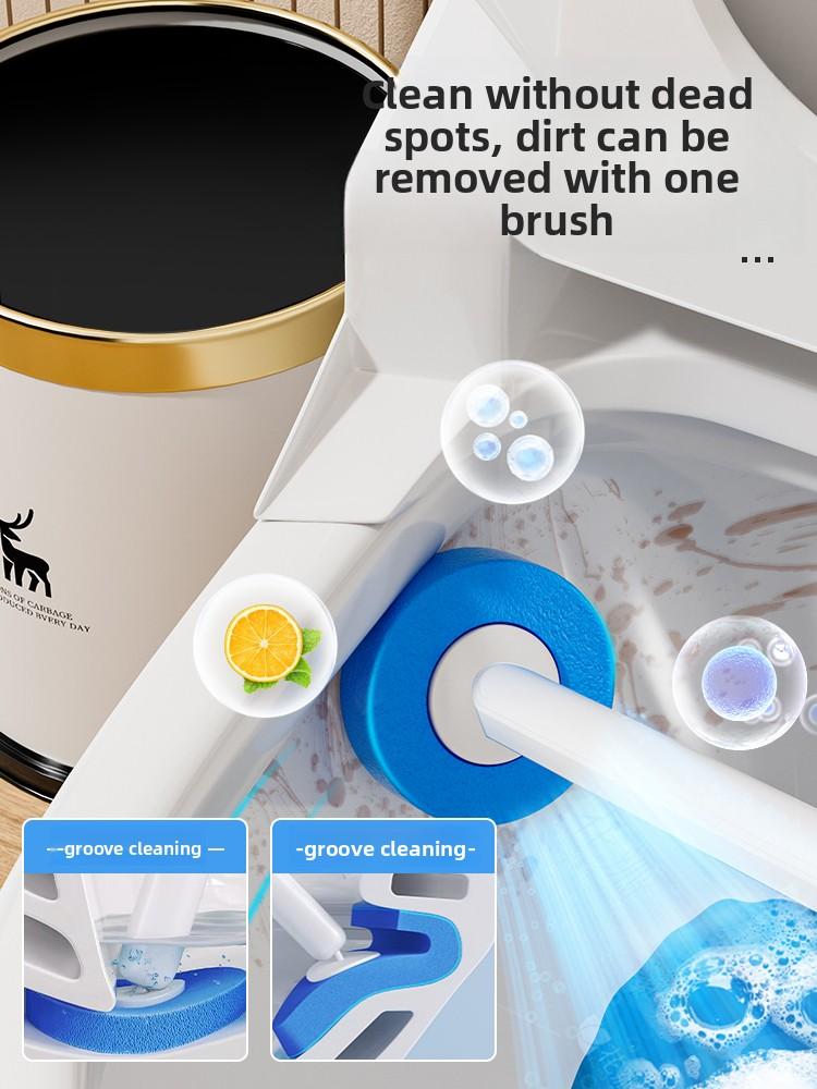 Disposable toilet brush set replacement pad toilet cleaning brush wall-mounted no dead angle cleaning sanitation