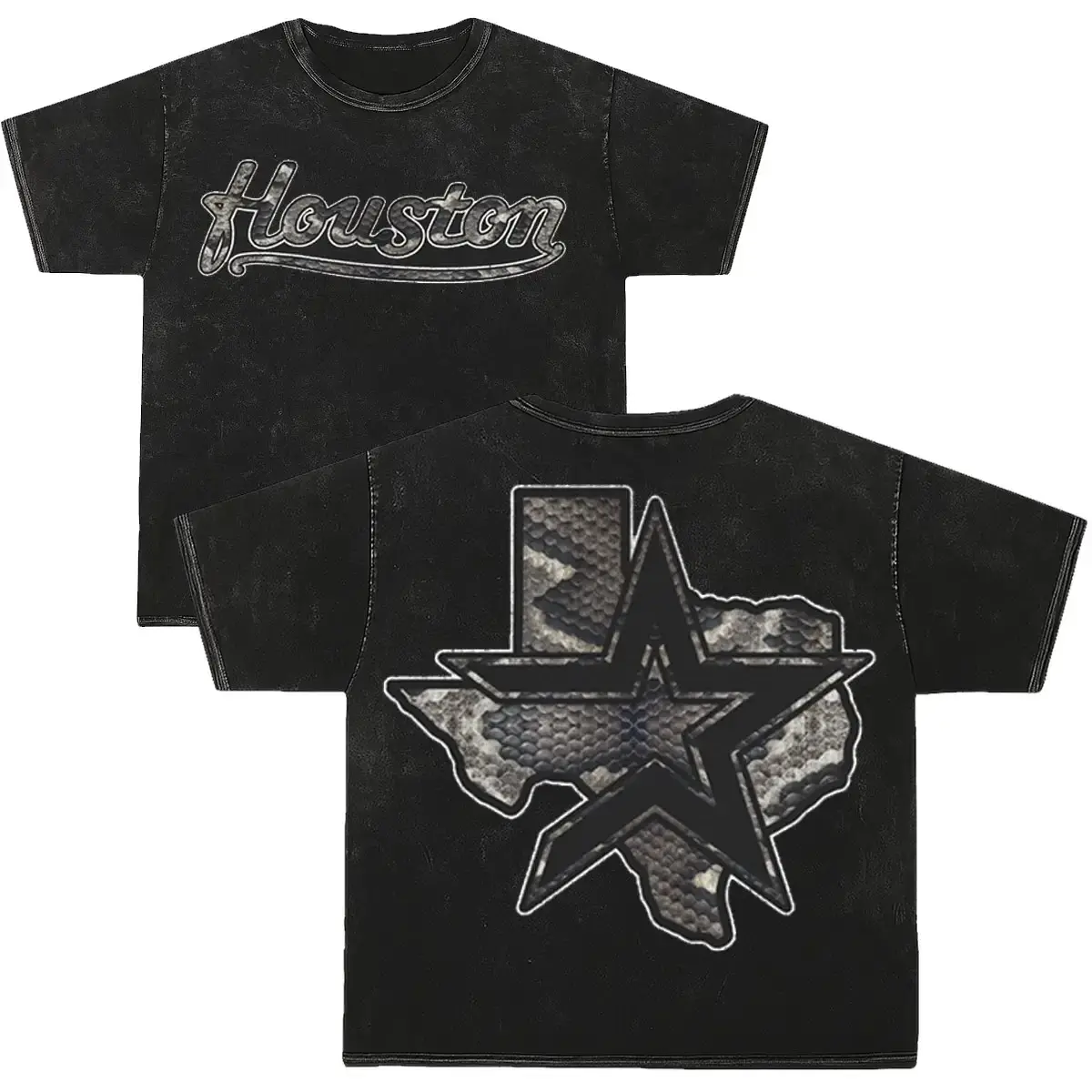 Snake Houston Texas Camo Oversize Wash Tee, Houston Camo Shirt, Houston Girl Shirt, Baseball shirt, Womenswear, Menswear