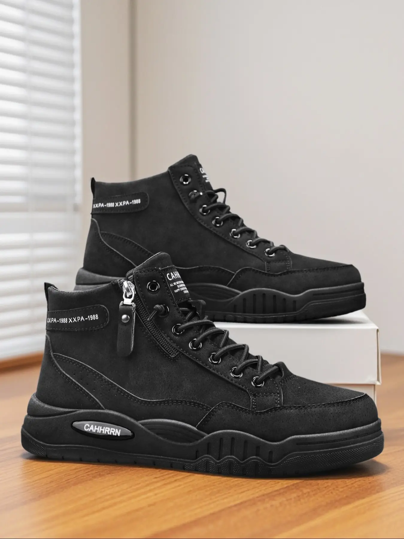 シューズ(男性用) ENCORE ZIP High cut Sneaker New Men's Fall Winter Side Zipper One-Step Comfort Casual Sports