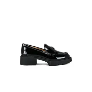 Coach Leah Loafer in Black Patent