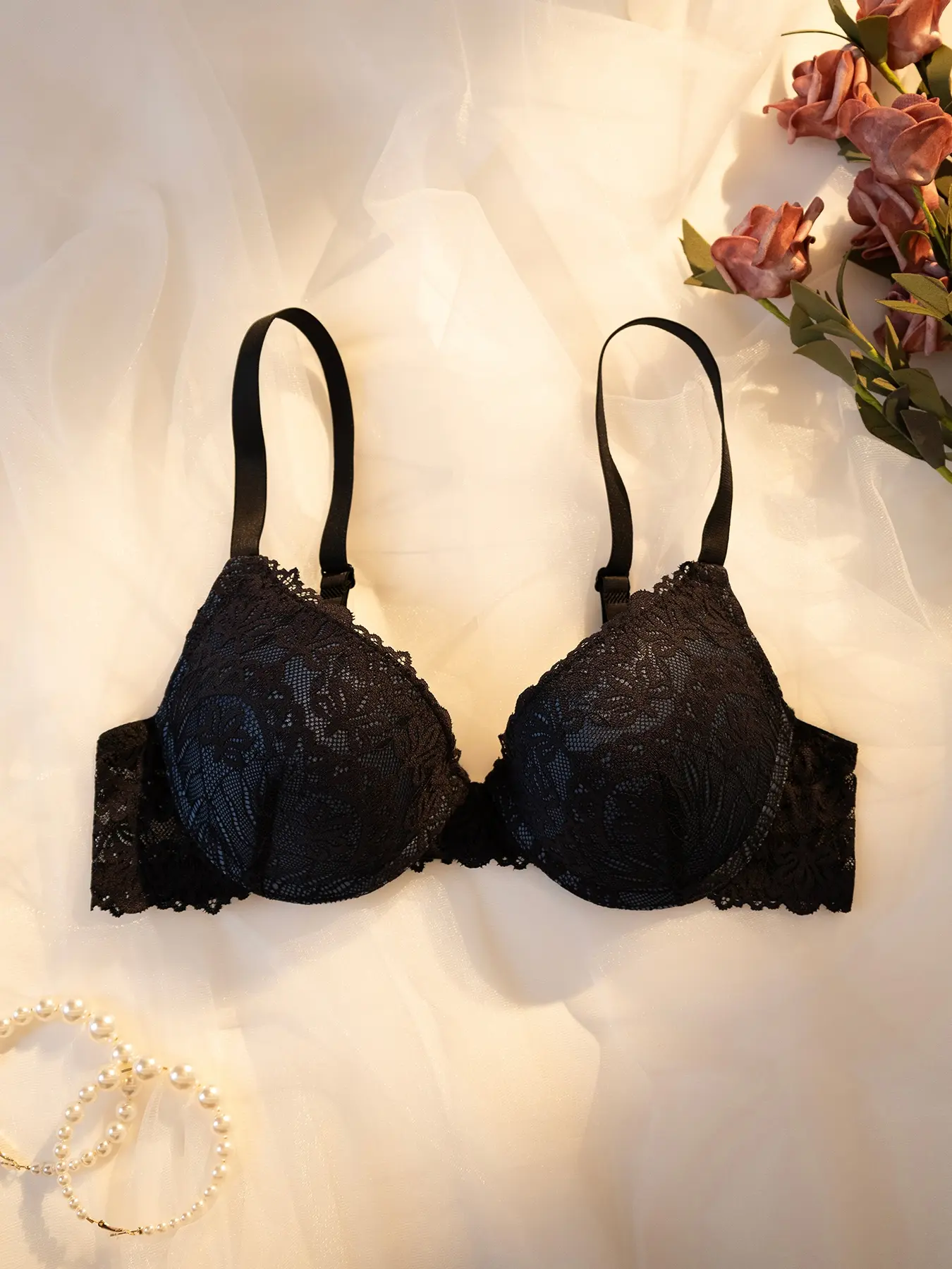 1 piece lace sexy women's bra, Strappy lace bra, everyday casual wear lingerie, underwire for lift and gathering, with hook-and-eye closure and adjustable straps, back design, comfortable, lightweight, breathable - TikTok Shop 1 piece lace sexy women's bra, Strappy lace bra, everyday casual wear lingerie, underwire for lift and gathering, with hook-and-eye closure and adjustable straps, back design, comfortable, lightweight, breathable - TikTok Shop