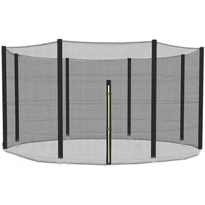 Trampoline 10FT 12FT 14FT Replacement Safety Enclousure Net for 6/8 Straight Poles Round Frame Trampolines (Net Only)