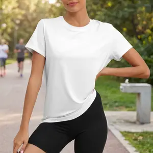 Women's UPF50+ Breathable Loose Fit Workout Tops - Short Sleeve Yoga T-Shirts Athletic Tee for Running Gym Exercise Activewear Comfortable Moisture Wicking Lightweight Casual Sports Top