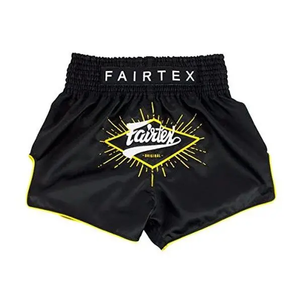 Fairtex BS1903 New Muay Thai Boxing Shorts Slim Cut, Workout Equipment, Martial Arts, Slim Fit, Sporty Chic, Male, Elastic Waist, Embroidery, Premium-Quality Satin, Range Of Sizes, Muay Thai Men's Sports Shorts