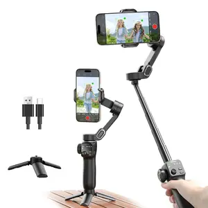 AOCHUAN 360 Degree Rotatable Phone Stabilizer, Anti-shake Handheld Phone Holder, Multifunctional Shoot Video Tripod for Smartphones, Selfie Stick Tripod