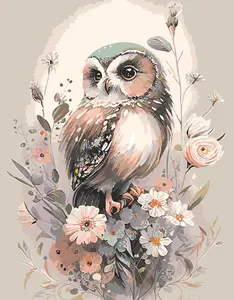 Owl Counted Cross Stitch Kits for Adults, Animals Stamped Cross Stitch Kits for Beginners, Needlepoint Cross-Stitch Patterns Embroidery Kits Arts and Crafts for Home Decor 12×16 Inch