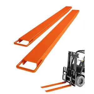 GARVEE 72"Forklift Extensions, 4.5" Width Fork Extensions, Heavy Duty Steel Pallet Fork Extensions, 1 Pair Forklift Extensions for Forklift Lift Truck Forklift Loaders, Orange