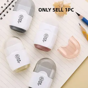 Student Multi-Function Pencil Sharpener with Eraser, Two-In-One Eraser and Sharpener, Random Color, Ideal for School Supplies, Convenient and Practical