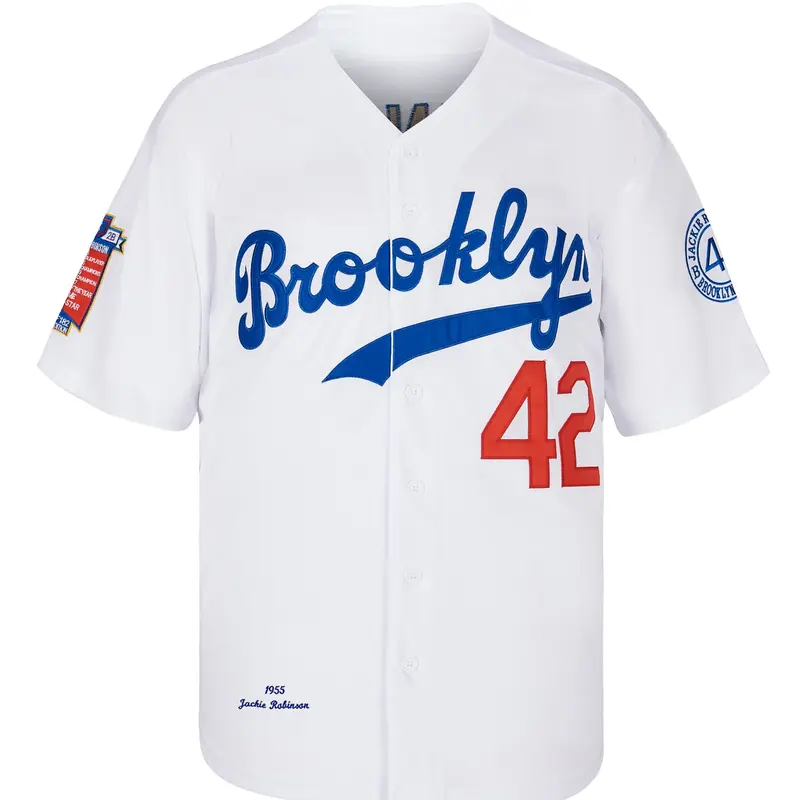 Men's Size 42 Robinson Embroidery V-Neck Baseball Jersey, Breathable Fabric Button Closure, High-Quality Sporty Chic Casual Wear Men's Clothing with V-Neck Clean Casual Polish for Summer-Fall (Blue White)
