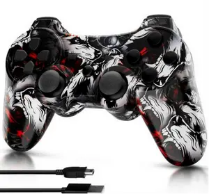 ISHAKO Wireless Game Controller for PS3/PC/Laptop, Wired for PS2, With Double Vibration, Six Axis Gyroscope, Motion sensing, upgrade Gamepad, P3 Orange