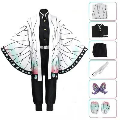 COSTUME COSPLAY KIMETSU No Yaiba Kochou Shinobu Anime Demon Slayer - Foto 8