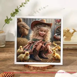 Cute Duck Pattern DIY Diamond Arts Colorful Painting Kit without Frame, DIY 5D Diamond Arts Colorful Painting for Bedroom Home Wall Decor