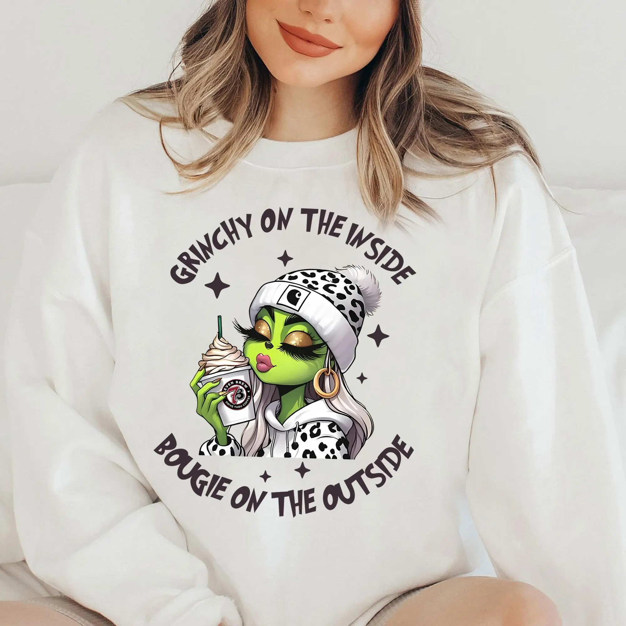 Grinn Girl Funny Christmas Shirt Sweatshirt, Hoodie, Comfort Colors