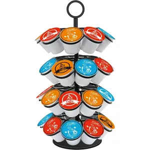 SHURFFY Coffee Pod Carousel Holder Organizer Compatible with 36 K-cups 360-Degree Revolving Base Space-Saving Compact Design Convenient Storage Easy Access Perfect Gift Idea