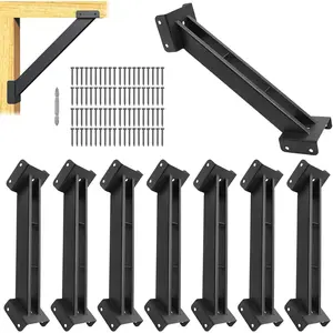 8 Pcs 45 Degree Angle Brackets, 4x4 Pergola Brackets Kit , for 4''x4'' Lumber (Actual: 3.6''x3.6'') , for Wooden Structures Such as Pergolas, Gazebos