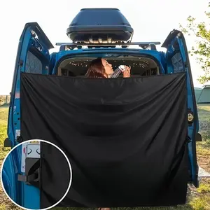 Camping Car Door Curtain with Hooks, Sunshade Insulation Durable Fabric, Sunshade For Car Outside, Fits Most Trucks, Outdoor Shower Curtains, RV Accessories, Easy Installation, Semi Truck Sunshade