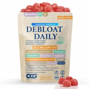Debloat Daily 3-in-1 Prebiotic, Probiotic & Digestive Enzyme Gummies | Digestive Support for Women & Men | Occasional Bloating & Abdominal Discomfort | Turmeric, Ginger & Quercetin 60 Tropical Gummies