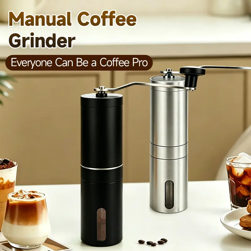 Manual Coffee Grinder, Hand-Crank Operation, Suitable for Coffee Preparation, Kitchenware Tool Manual Coffee Grinder, Hand-Crank Operation, Suitable for Coffee Preparation, Kitchenware Tool