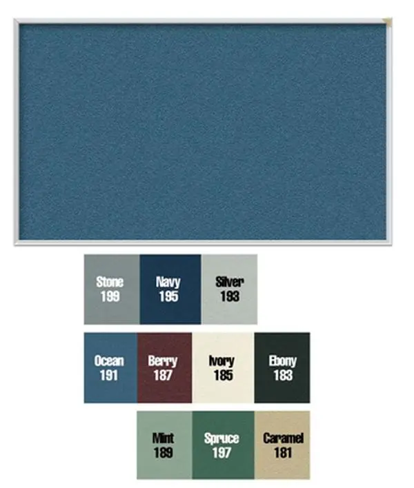 Ghent 1623-183 Ebony 24 in. x 36 in. Textured Washable Vinyl Tackboard with Aluminum Frame, Durable Design for Classroom Decor to Enhance Surroundings