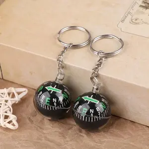 1pc  Portable Lightweight Emergency  Compass Outdoor  Survival Keychain Ball Compass Tool  Hiking Accessories Camping Equipment