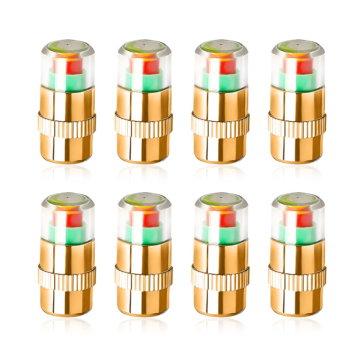 4pcs Tire Pressure Monitoring Caps Copper Core Sensor Indicator for Car Low Pressure Detection Alerts Hardware Industrial Detector