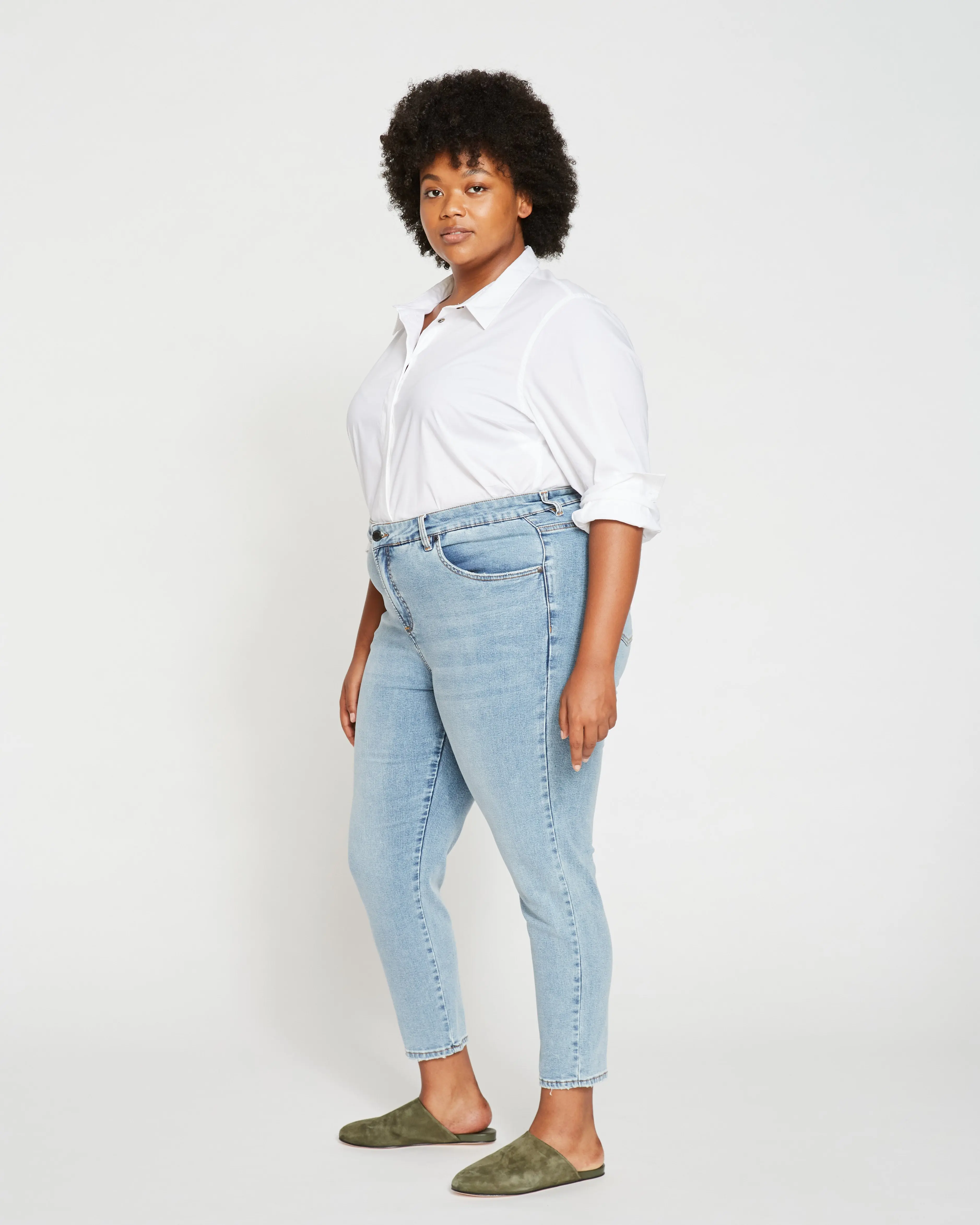 Women's High Rise Distressed Light Blue Seine Skinny Jeans - 27 in, Polyester-Cotton-Elastane Fabric with Built-In Stretch Denim Bottoms, Fitted, Lady, Skinny Leg, Cold Wash, Casual, High Waist, Hang Dry, Multi-Size